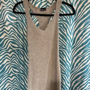 Wet Seal grey ribbed tank top sz small